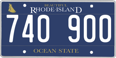 RI license plate 740900