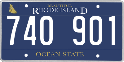 RI license plate 740901