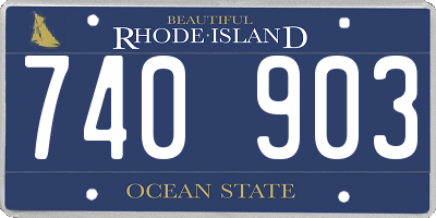 RI license plate 740903