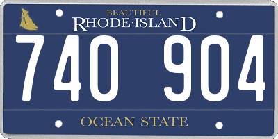 RI license plate 740904