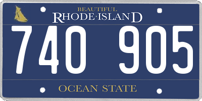 RI license plate 740905