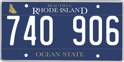 RI license plate 740906
