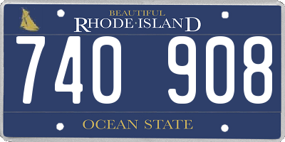 RI license plate 740908