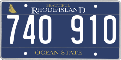 RI license plate 740910