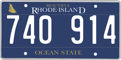 RI license plate 740914