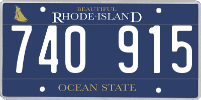 RI license plate 740915