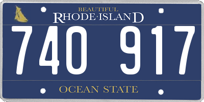 RI license plate 740917