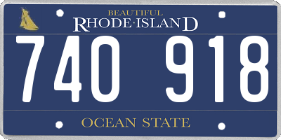 RI license plate 740918