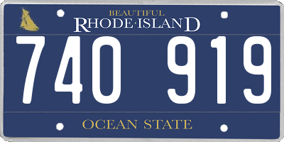 RI license plate 740919