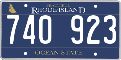 RI license plate 740923