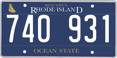 RI license plate 740931