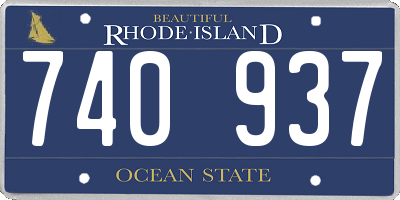 RI license plate 740937
