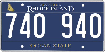 RI license plate 740940