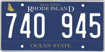 RI license plate 740945