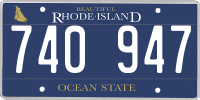 RI license plate 740947