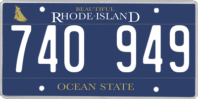 RI license plate 740949