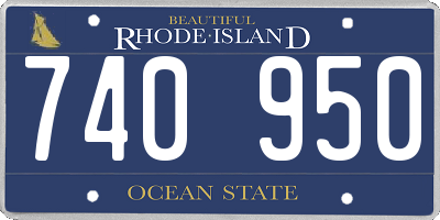 RI license plate 740950
