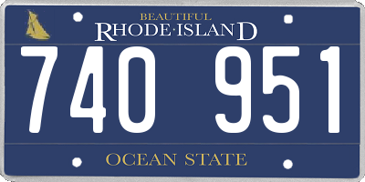 RI license plate 740951