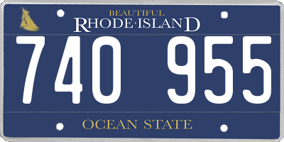 RI license plate 740955