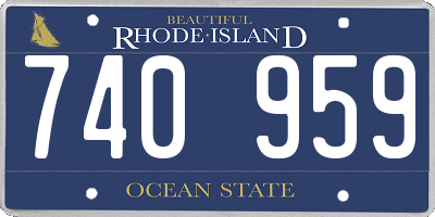 RI license plate 740959