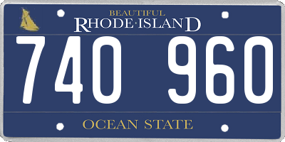 RI license plate 740960