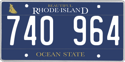 RI license plate 740964