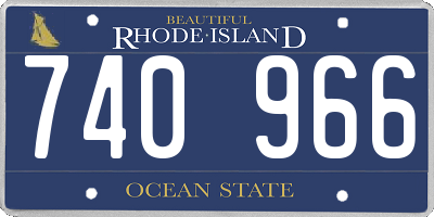 RI license plate 740966