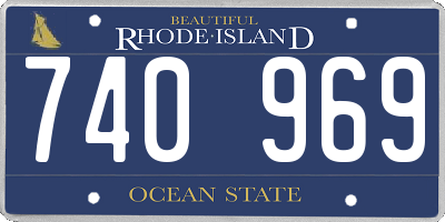 RI license plate 740969