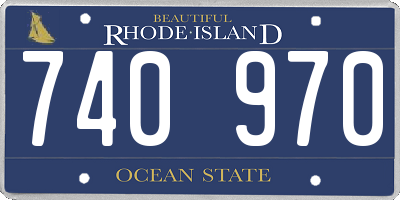 RI license plate 740970
