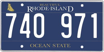 RI license plate 740971