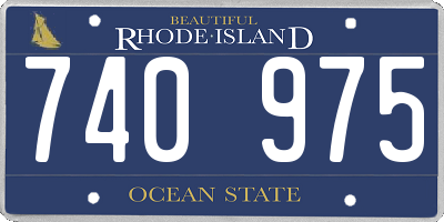 RI license plate 740975