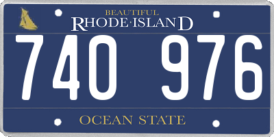 RI license plate 740976