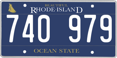 RI license plate 740979