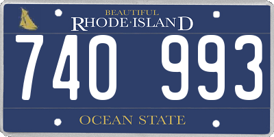 RI license plate 740993