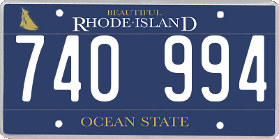 RI license plate 740994
