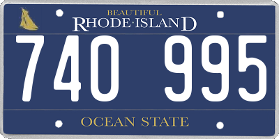 RI license plate 740995