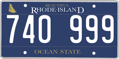 RI license plate 740999