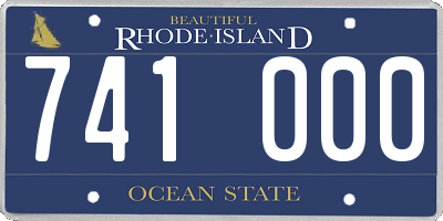 RI license plate 741000