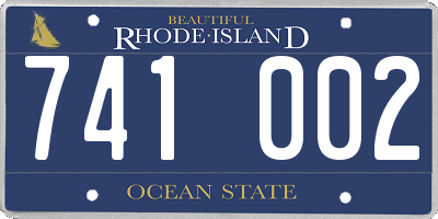 RI license plate 741002