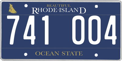 RI license plate 741004