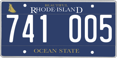 RI license plate 741005