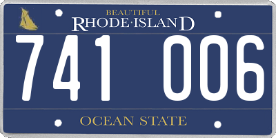 RI license plate 741006