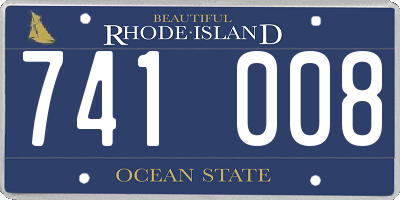 RI license plate 741008
