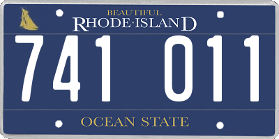 RI license plate 741011