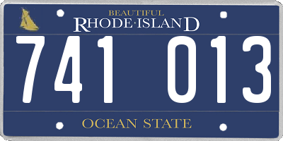 RI license plate 741013