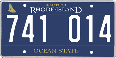 RI license plate 741014