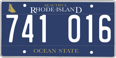RI license plate 741016