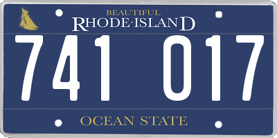 RI license plate 741017