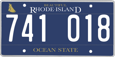 RI license plate 741018