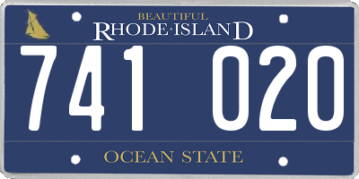 RI license plate 741020